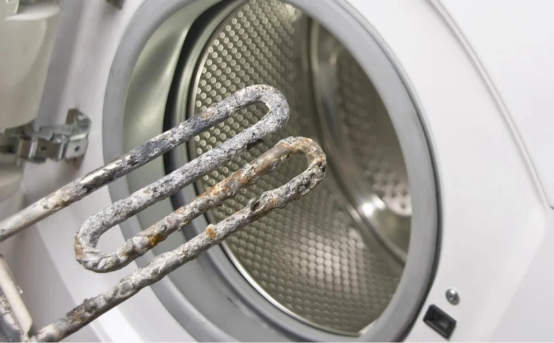 Hard water effects on washing machines California cities ppm