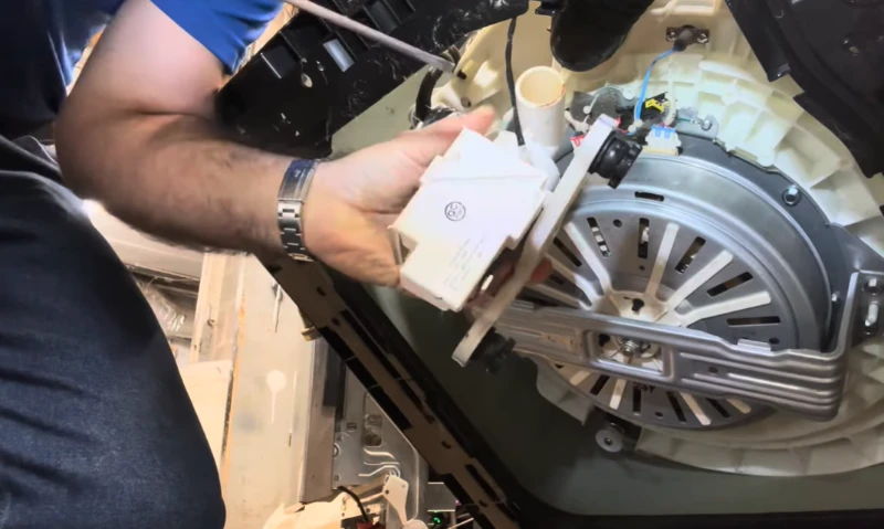 Samsung HE top-load washer repair fixing pump harness issue in Simi Valley California